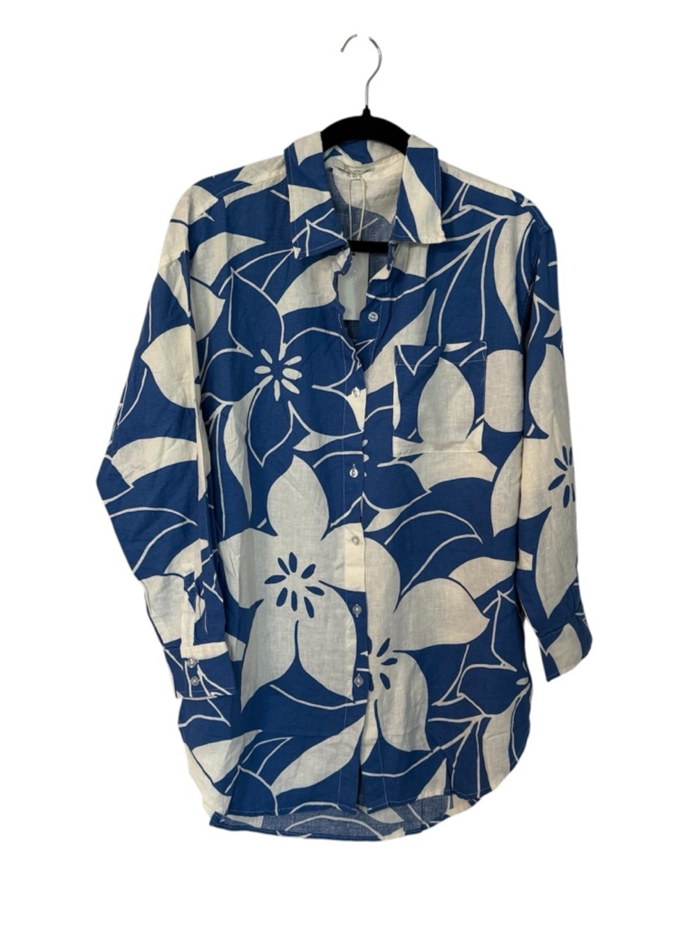 Z Supply Women’s Tomas Madero Button Up Linen Blend Floral Top Sz XS NWT